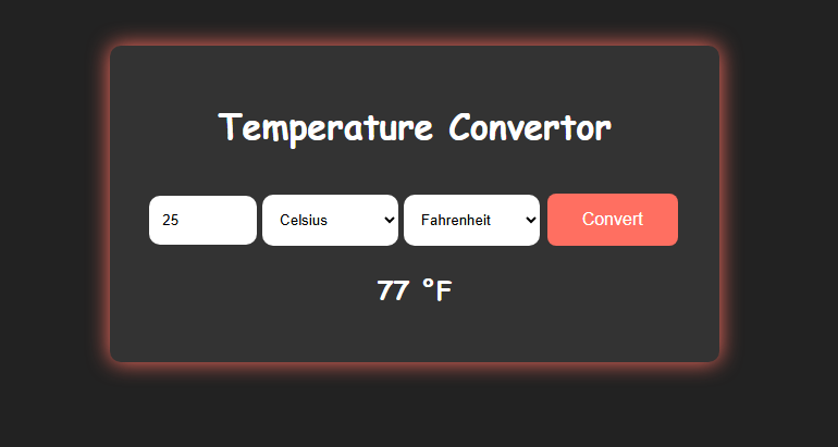 Temperature Convertor