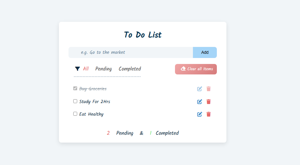 Todo List Screenshot 1